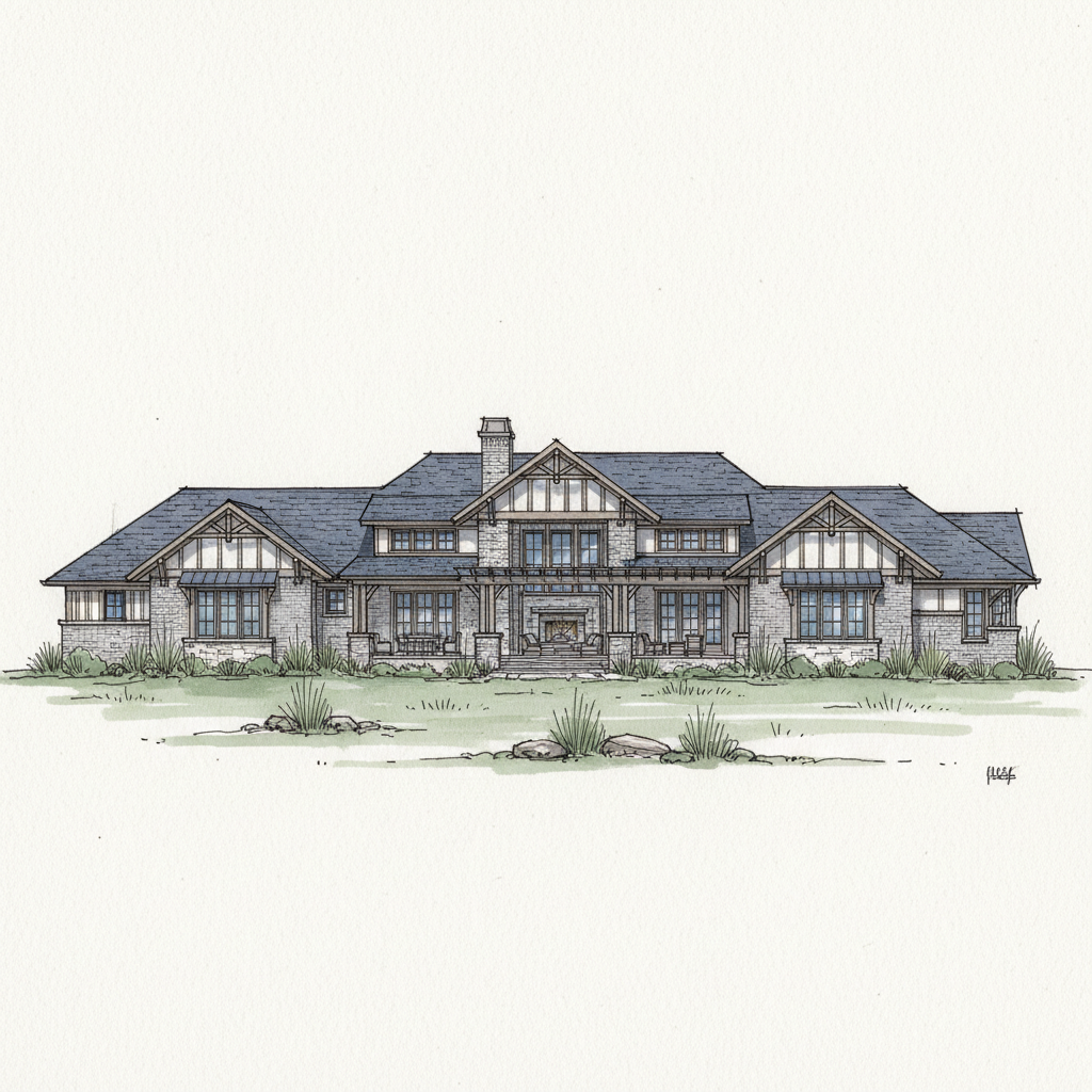 Prairie Brick Craftsman Retreat