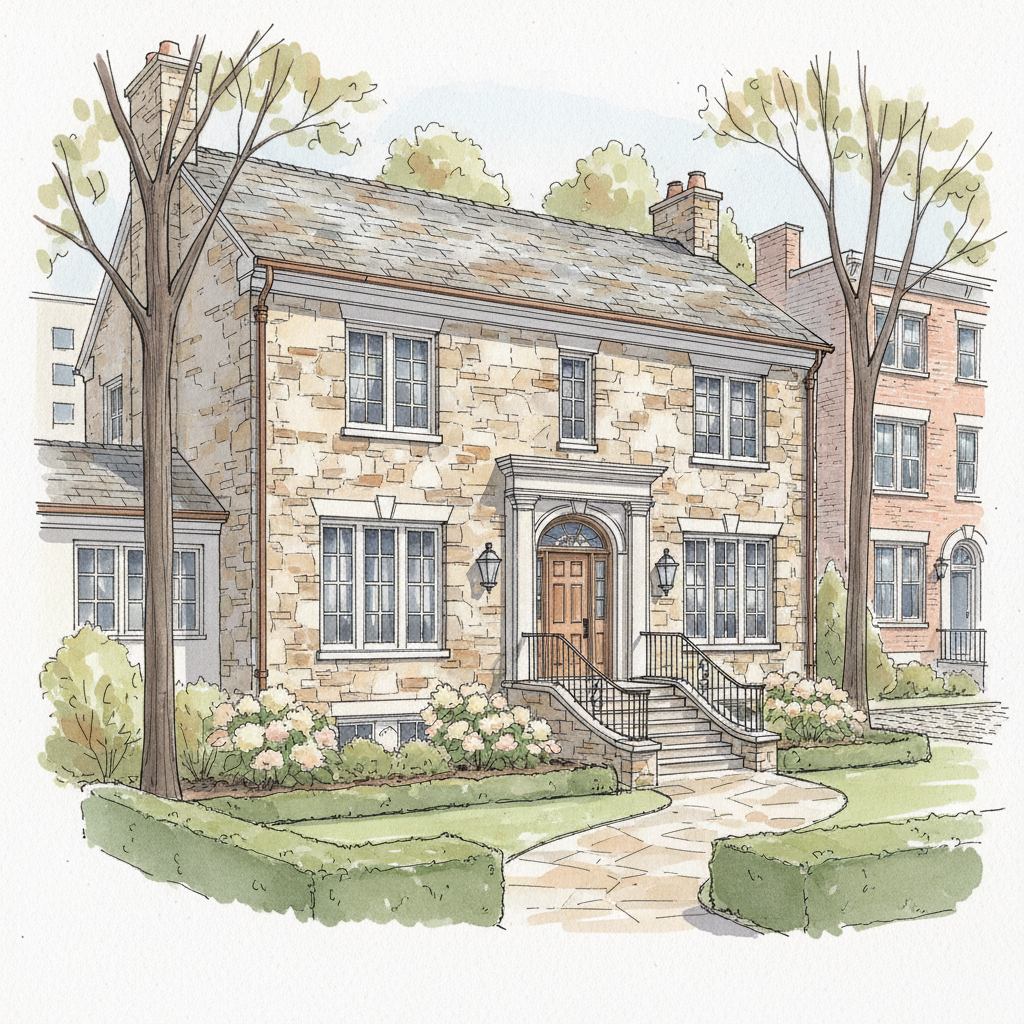 Warm Stone Colonial Showpiece