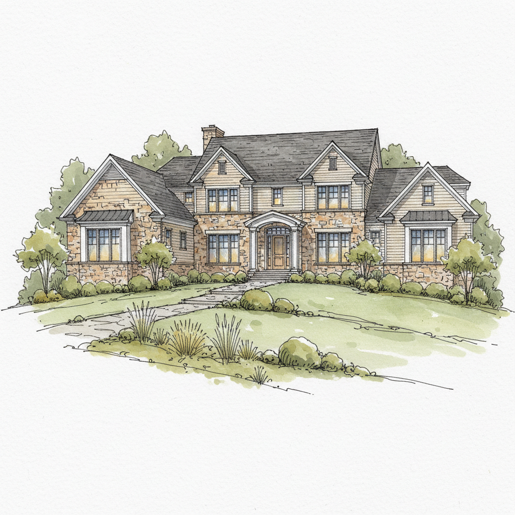 Earth-Toned Colonial on the Hillside