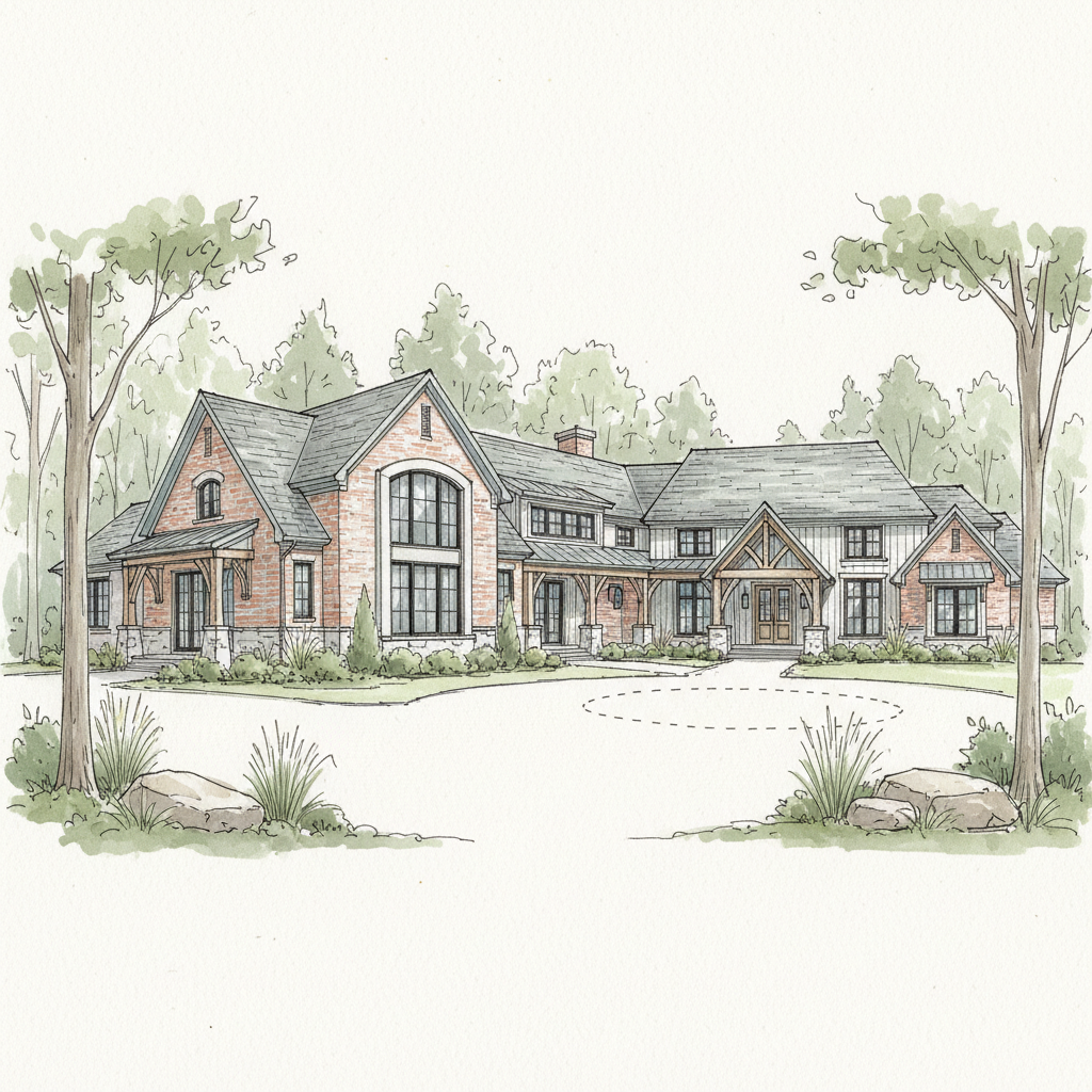 Nordic Brick Modern Farmhouse Estate