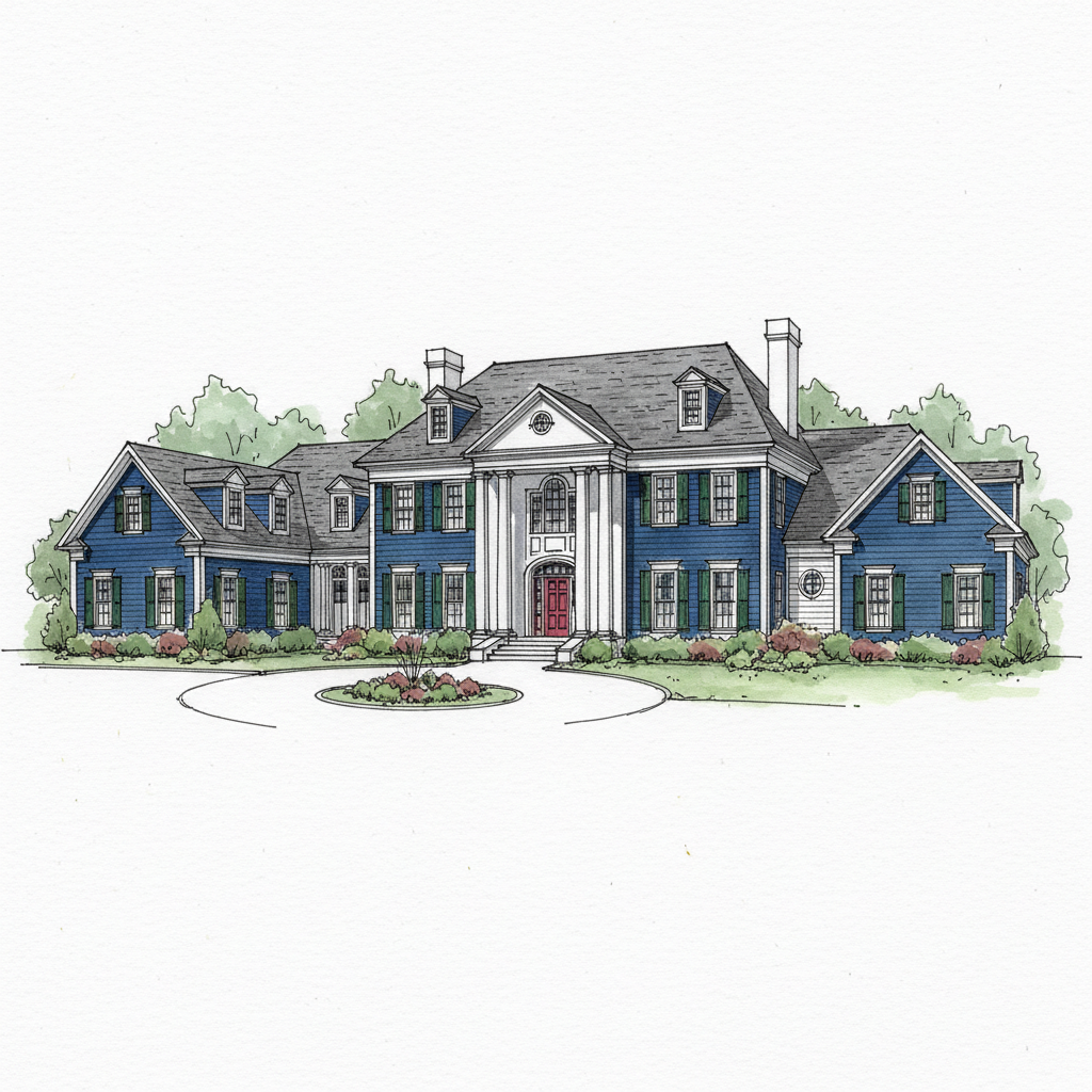 Jewel-Toned Colonial Grand Arrival