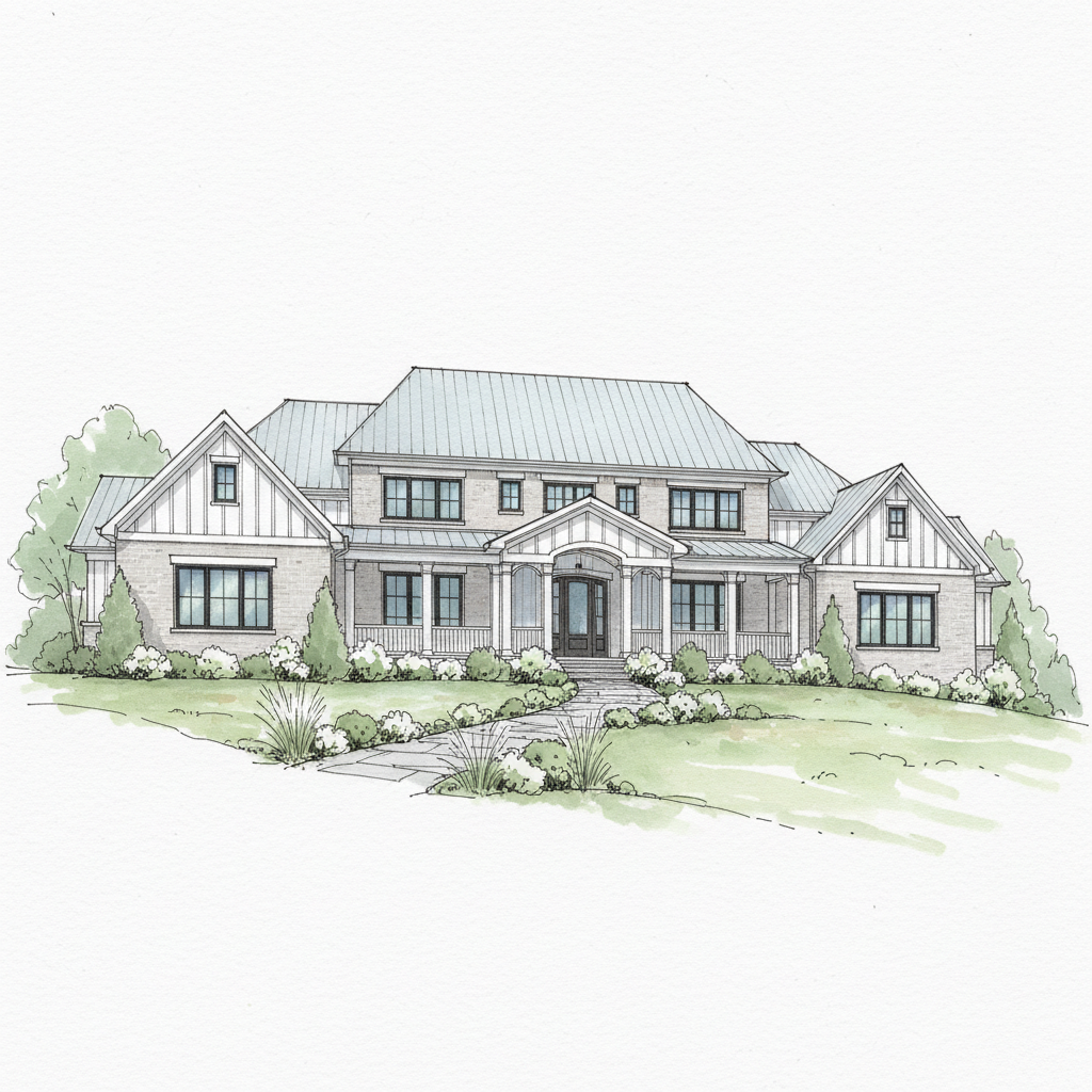 White Brick Farmhouse Retreat