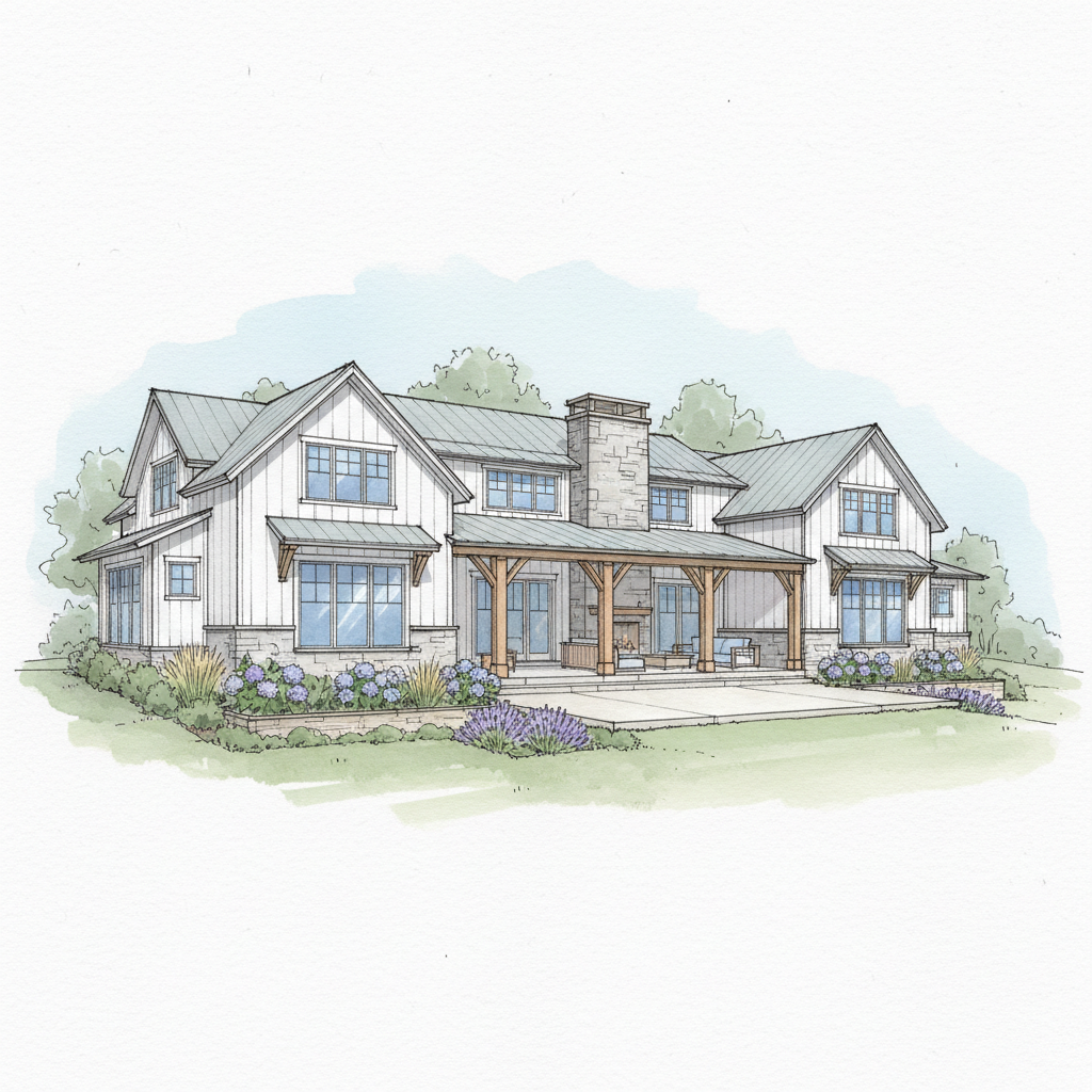 White & Bright Hillside Farmhouse